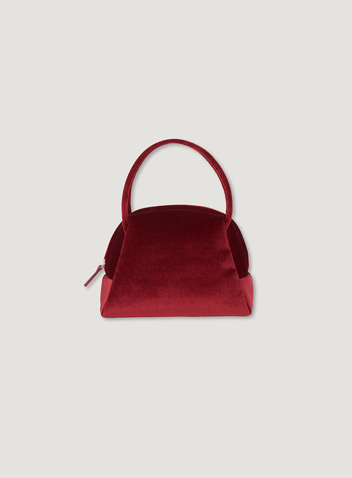 Mango Maniplease Bijou Velvet Bag Red