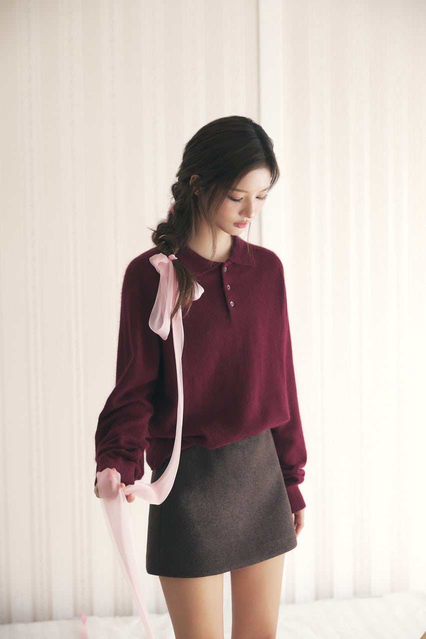 Dunst Wool Mini Skirt Deep Brown
