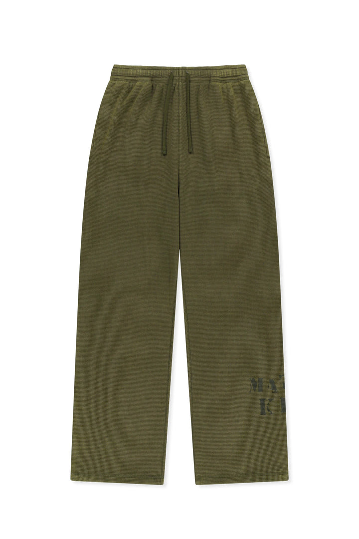 Matinkim Matin Washed Waffle Pants IN Khaki