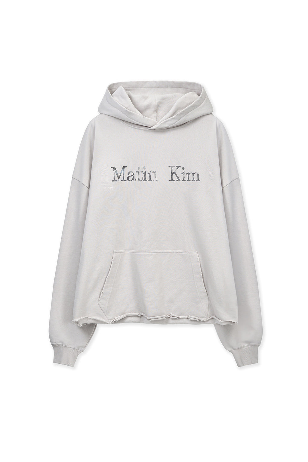 Matinkim Raw Edge Hem Sweat Hoody IN Light Beige