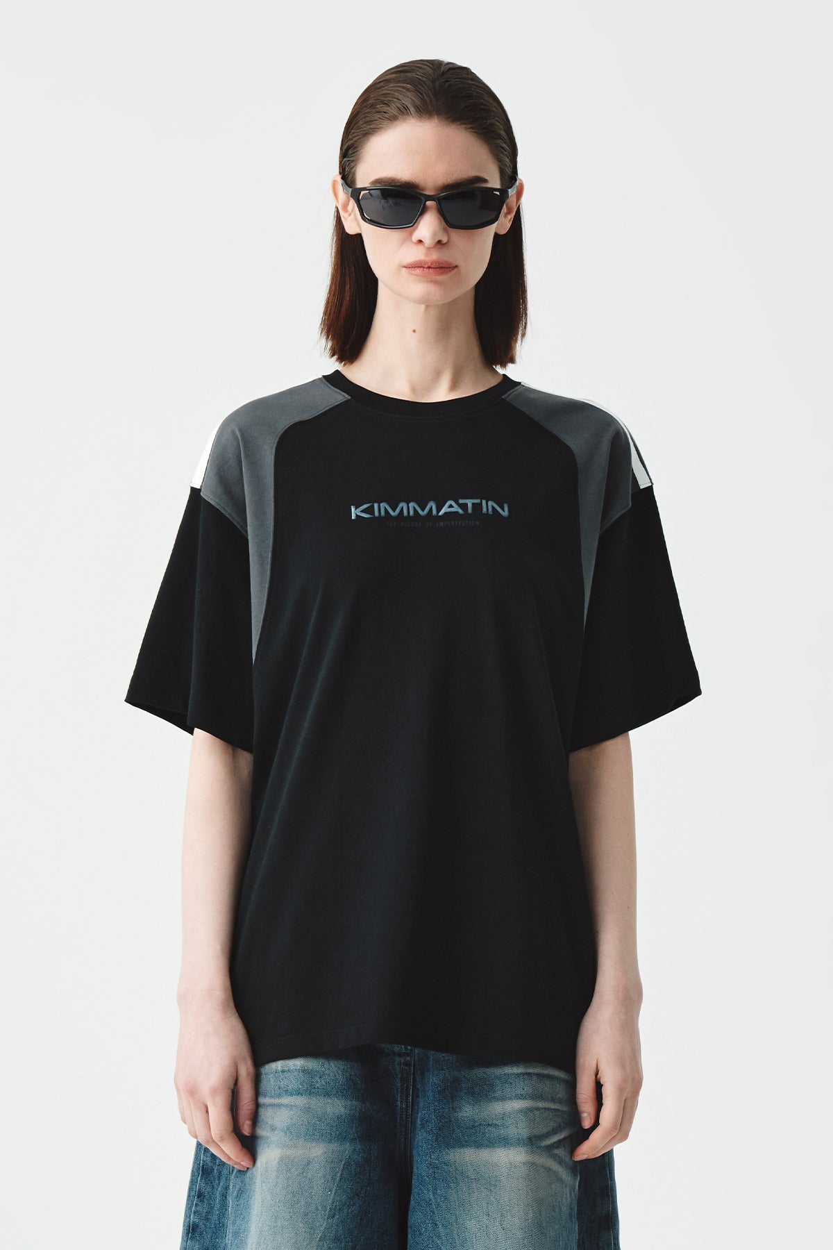 Matinkim Sporty Block Oversize Top IN Black