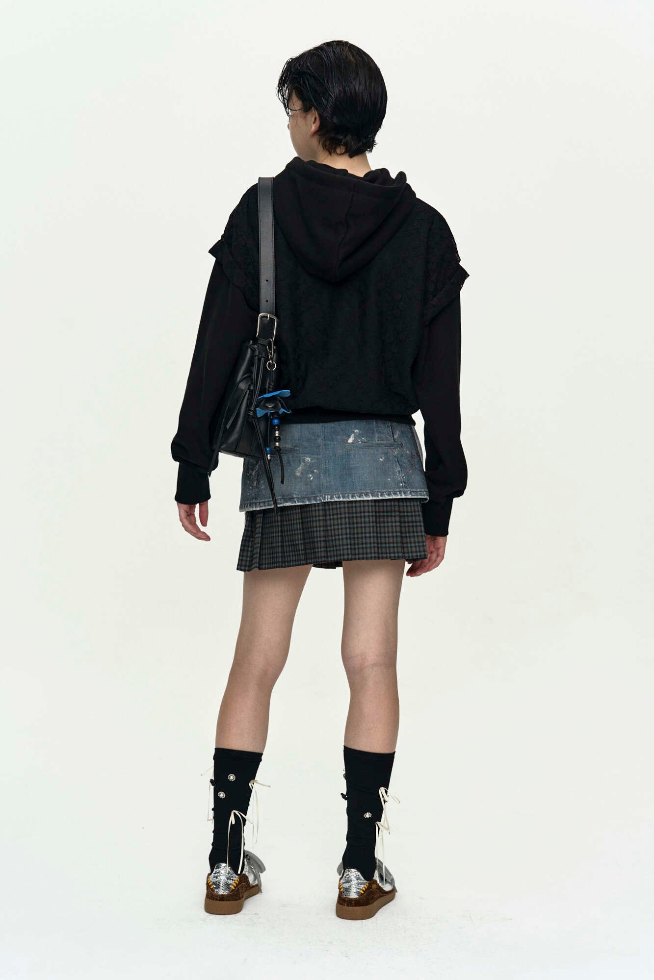 Andersson Bell Lace Layered Hood Zip UP