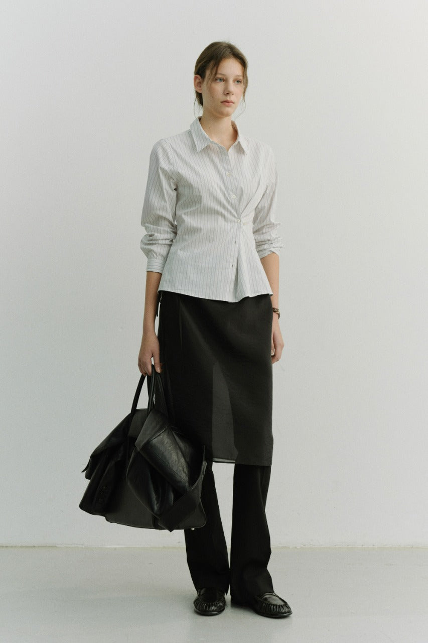 Dunst See-Through Layering Skirt Black