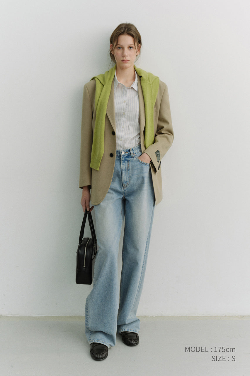 Dunst Relaxed Wide Jeans Light Blue