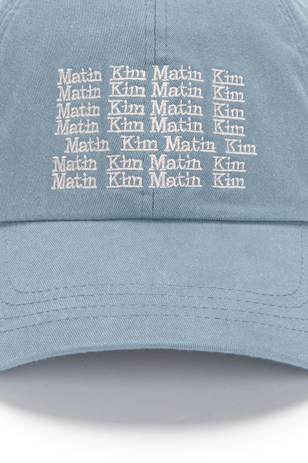 [matinkim] LETTERING BALL CAP IN SMOKE BLUE