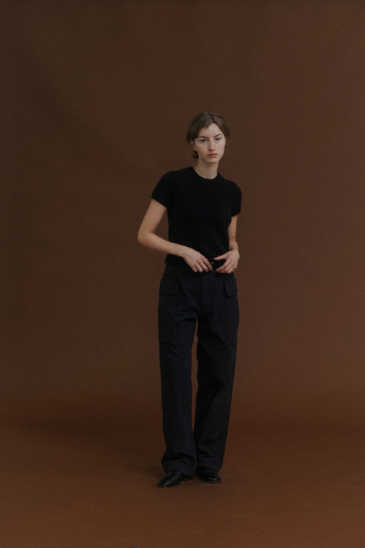 Nothing Written Washed cargo pants (Black)