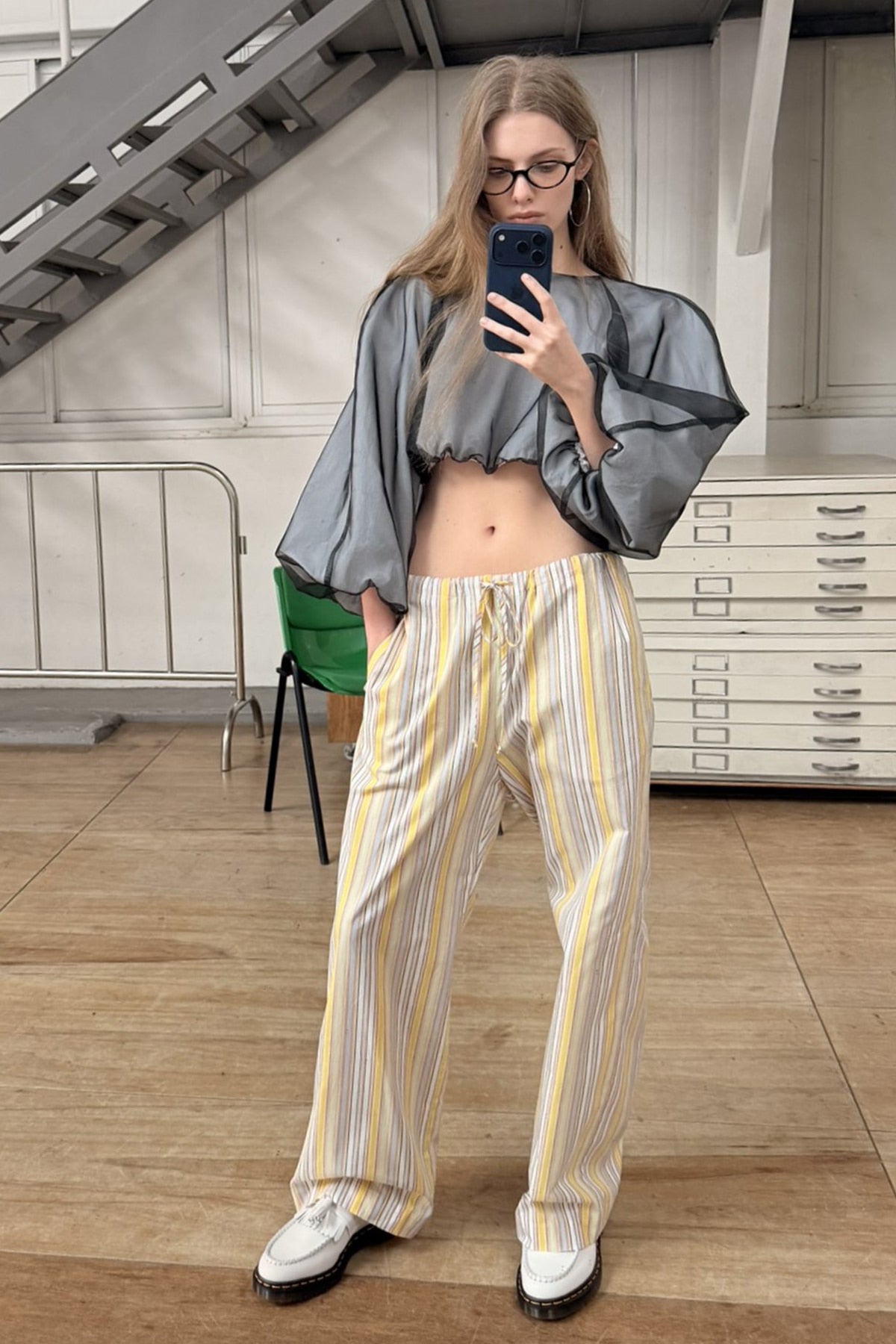 Overdueflair Volume Bolero Top White/Black