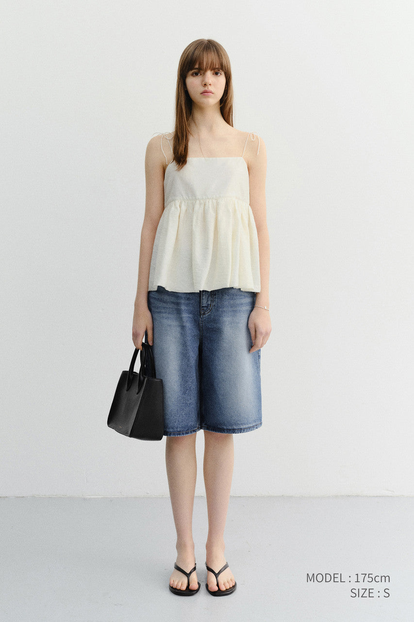 Dunst Flared Bustier Blouse Ivory
