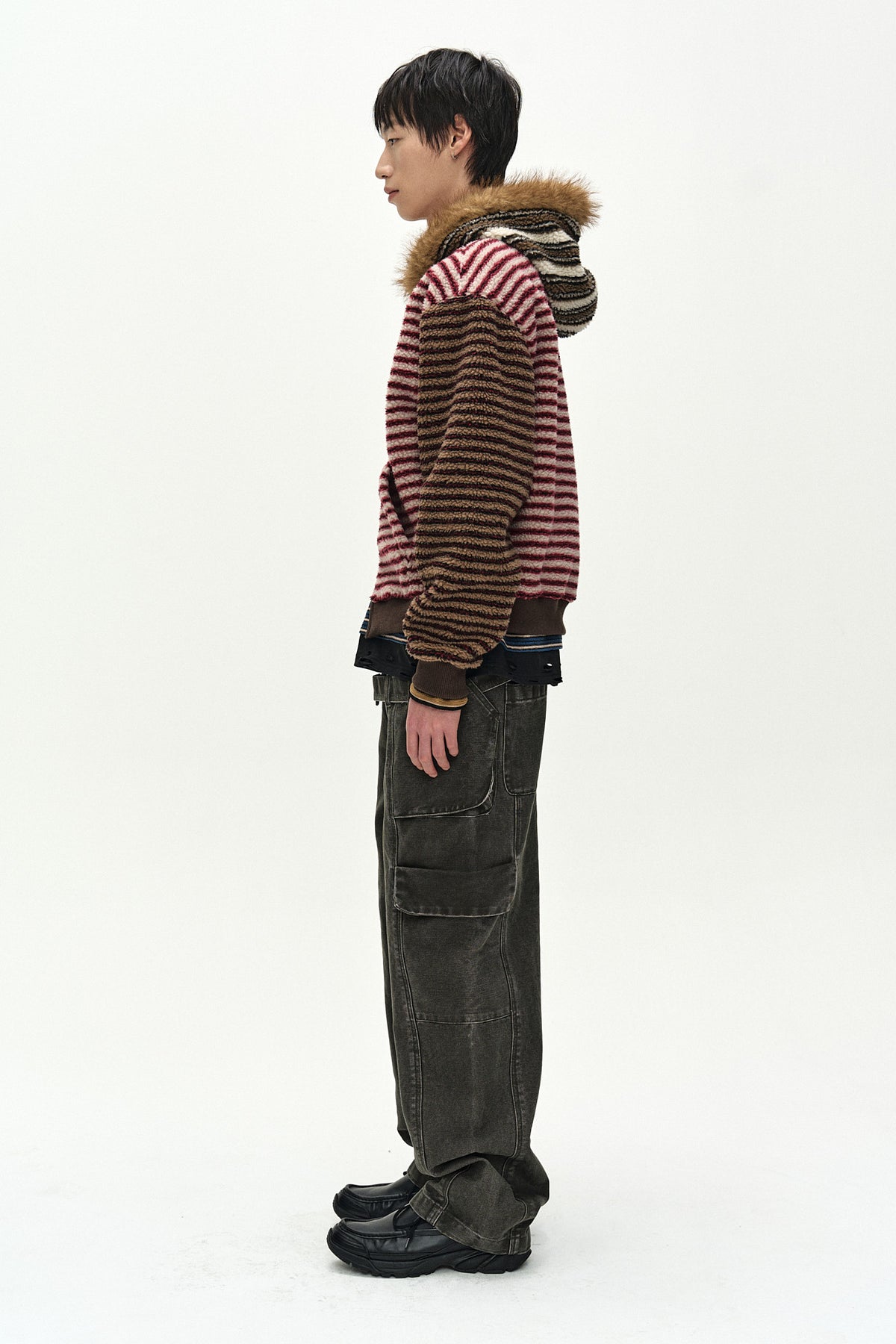 Andersson Bell Belt Layered Cargo Wide-Leg Jeans