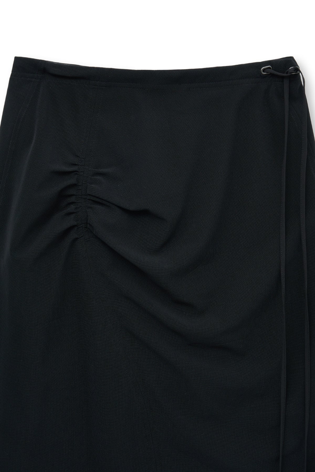 [matinkim] LAYERED STRING MIDI SKIRT IN BLACK