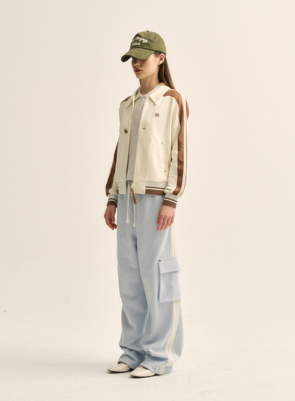 [satur] (W) Lawton Cargo Track Pants - Sky Blue