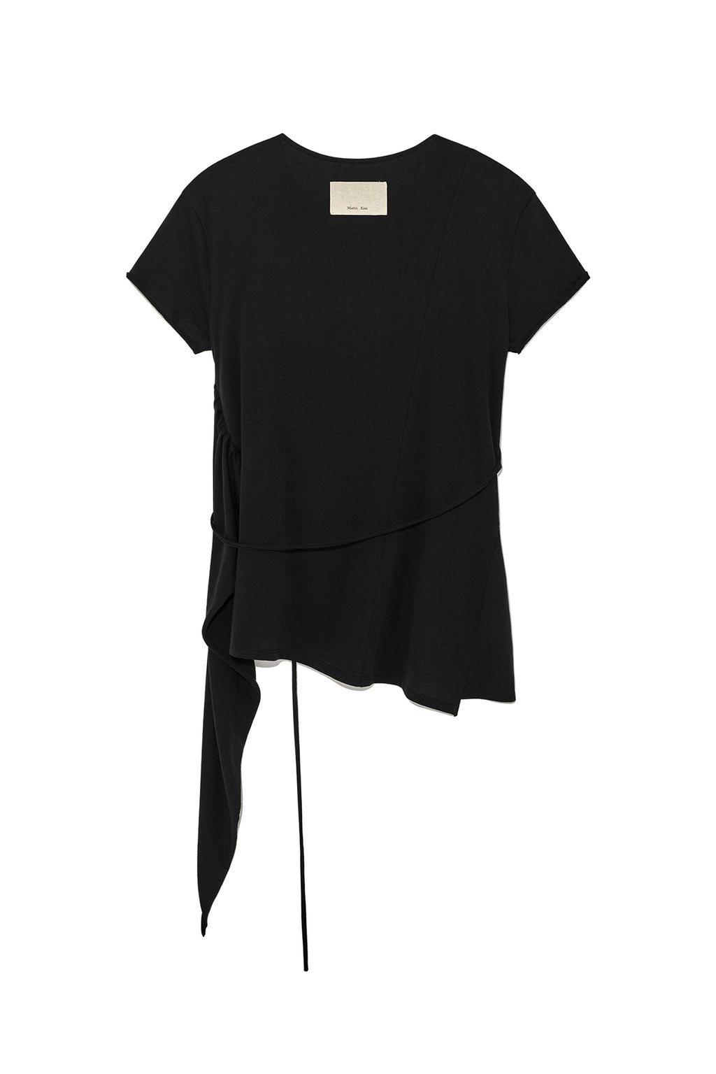 [matinkim] TIED DETAIL STRING TOP IN BLACK