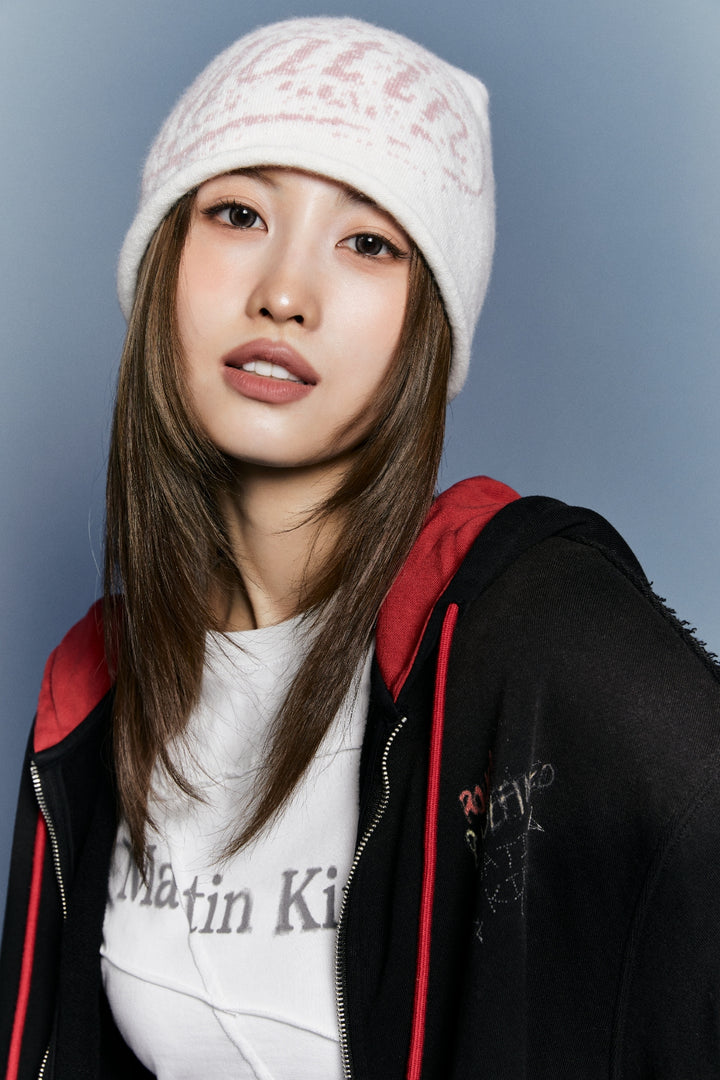 Matinkim Matin Stamp Beanie IN Ivory