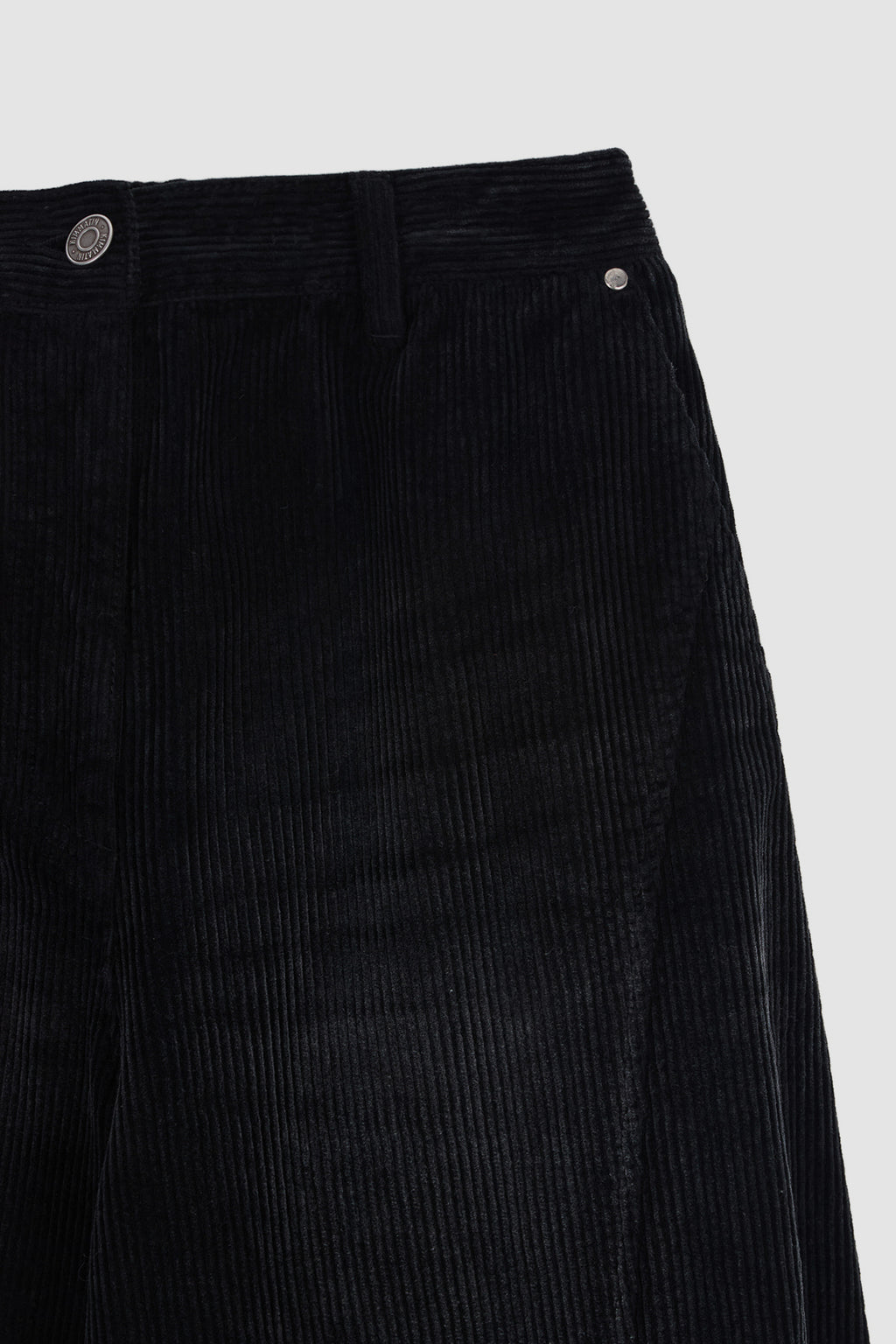 Matinkim Washed Corduroy Volume Pants IN Black