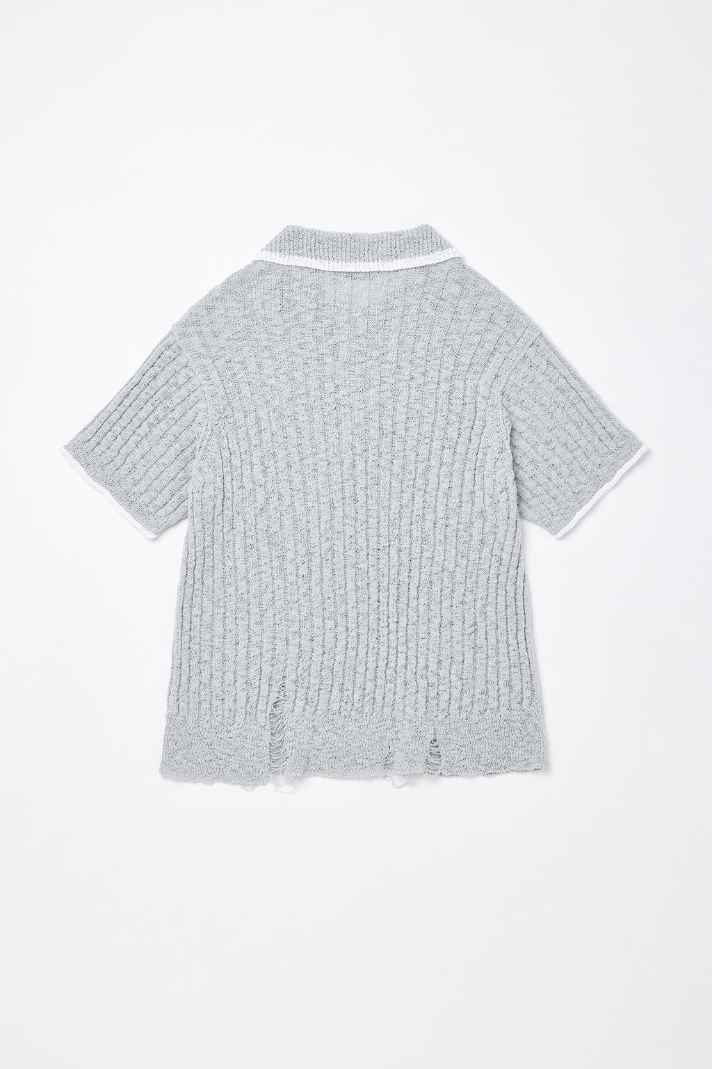 Matinkim Matin Kim Half Zip UP Slub Pique Knit Top IN Mint