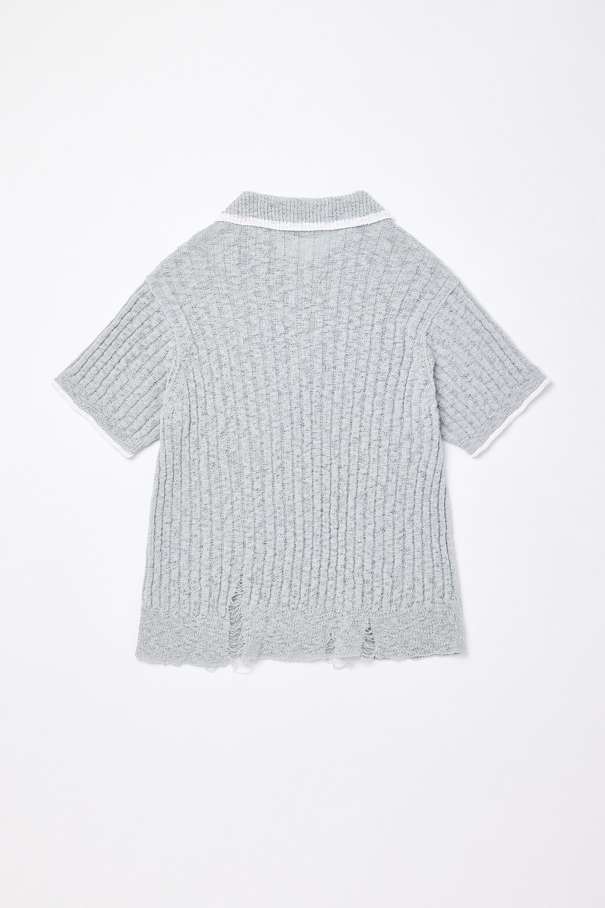 Matinkim Matin Kim Half Zip UP Slub Pique Knit Top IN Mint