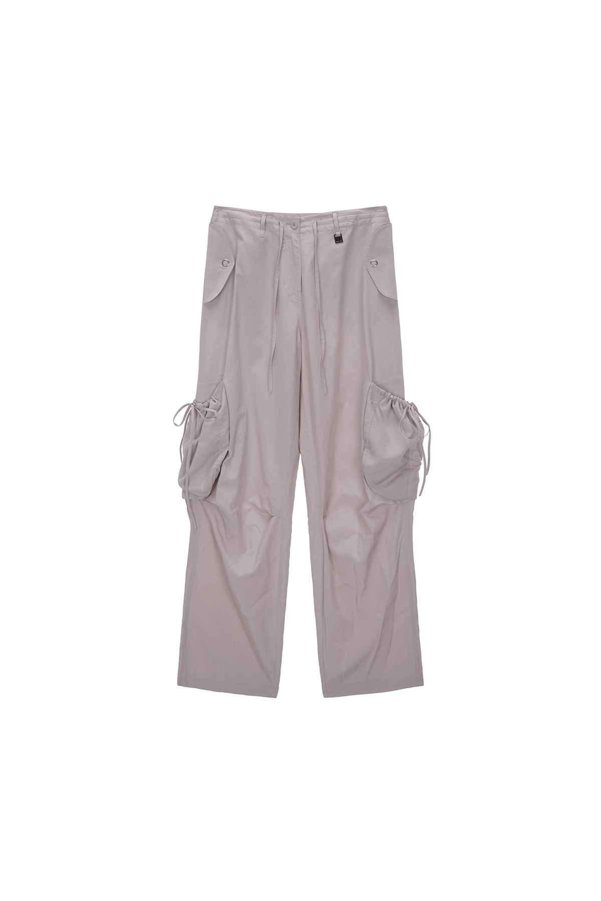 Matinkim String Point Big Pocket Cargo Pants IN Light Pink