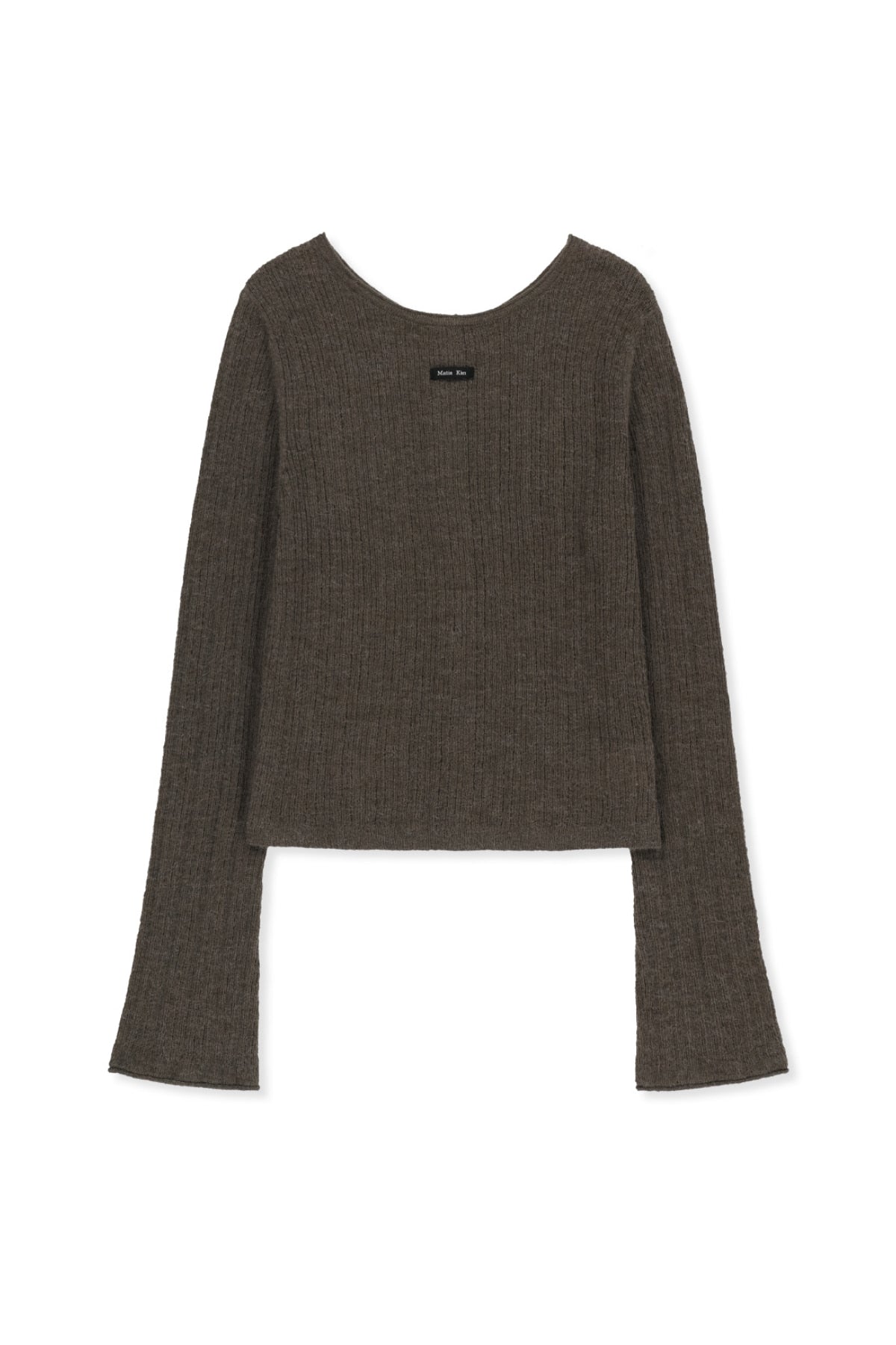 Matinkim Two Way Texture Knit Top IN Khaki Brown