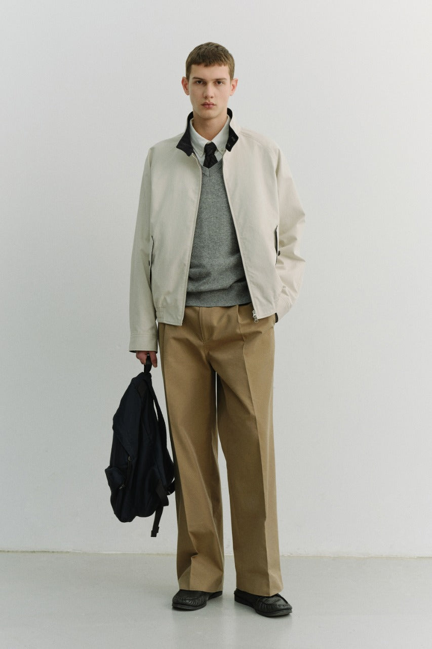 Dunst Unisex Modern Harrington Jacket Cream