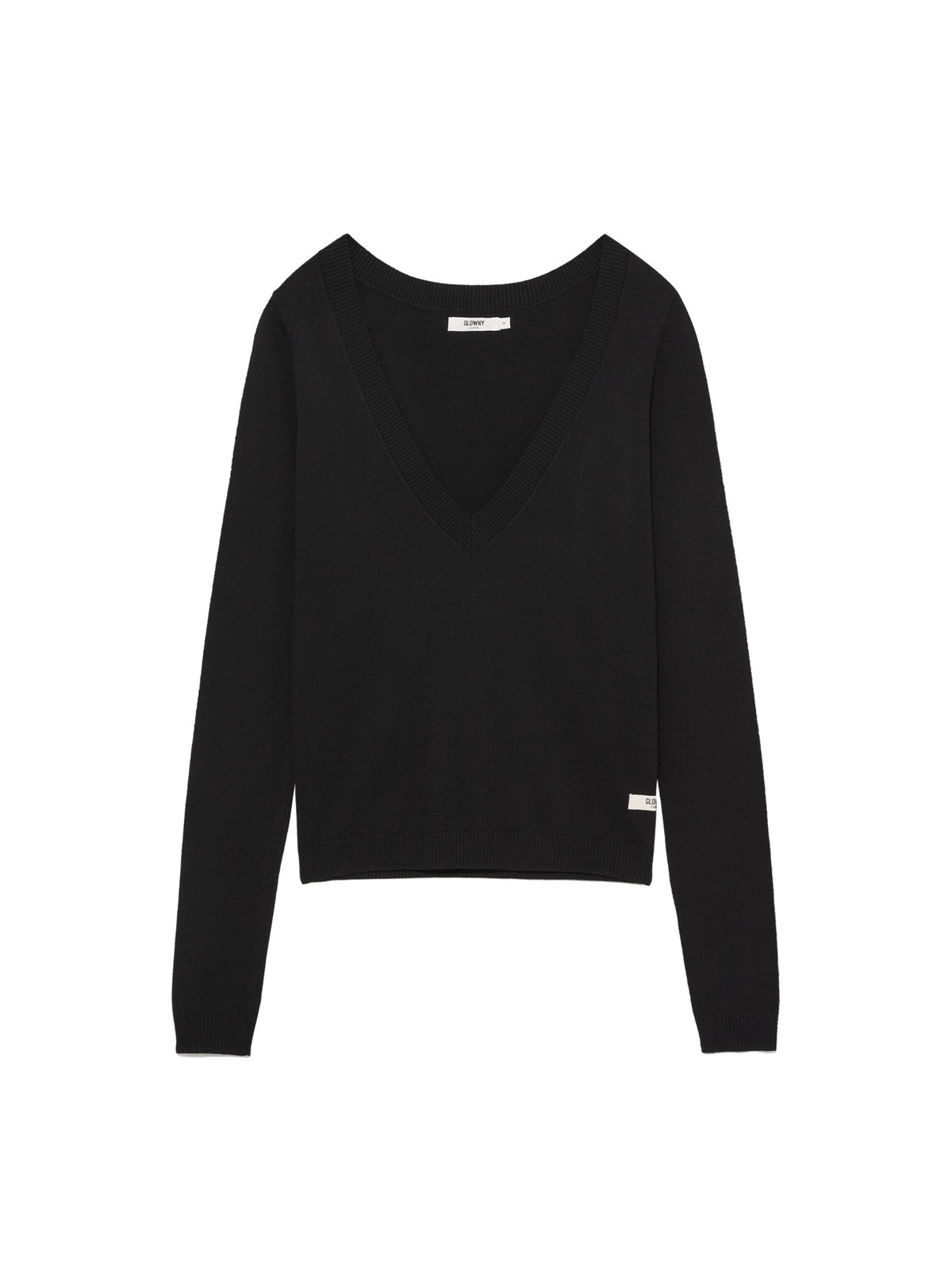 GLOWNY G Deep V-Neck Knit (Black)