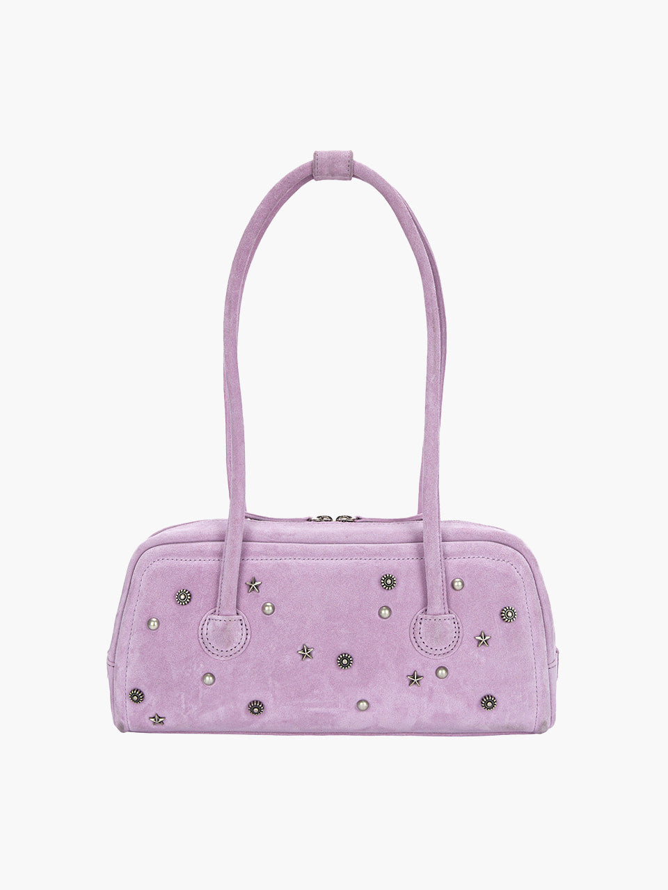 Margesherwood Soft Boston EW lavender pink studded suede