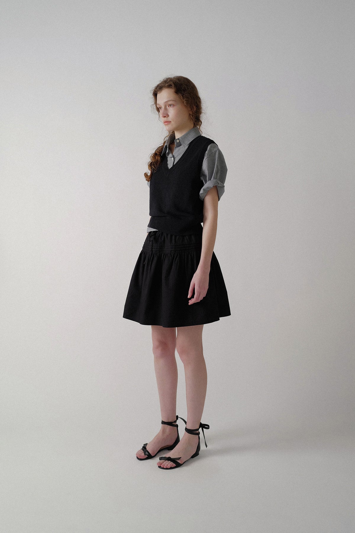 Nothing Written Pou flare skirt (Black)