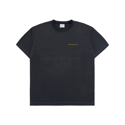 BASIC LOGO BIO WASHING SHORT SLEEVE T-SHIRT BLACK