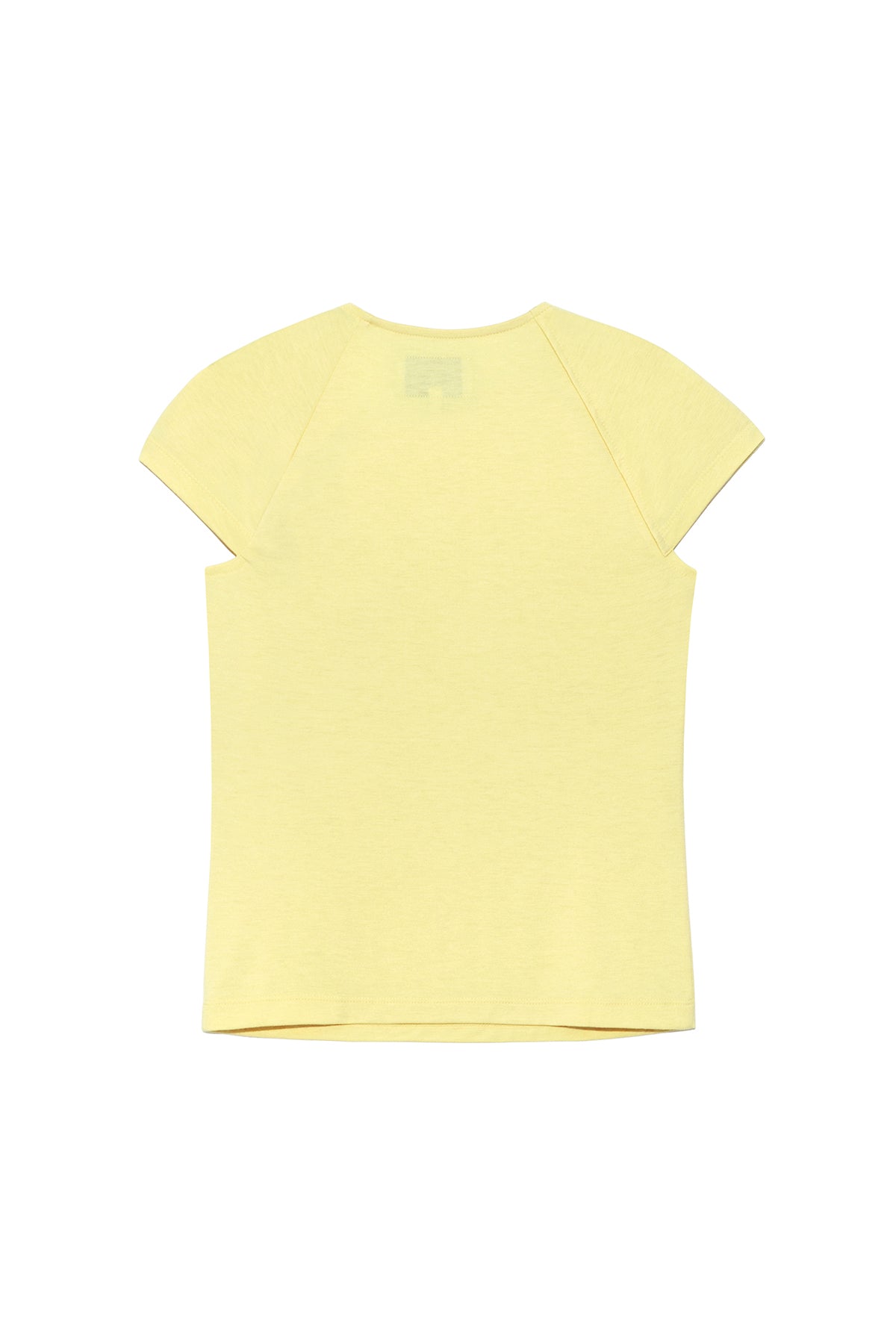 [matinkim] UNBALANCE TIED SHIRRING TOP IN LIGHT YELLOW