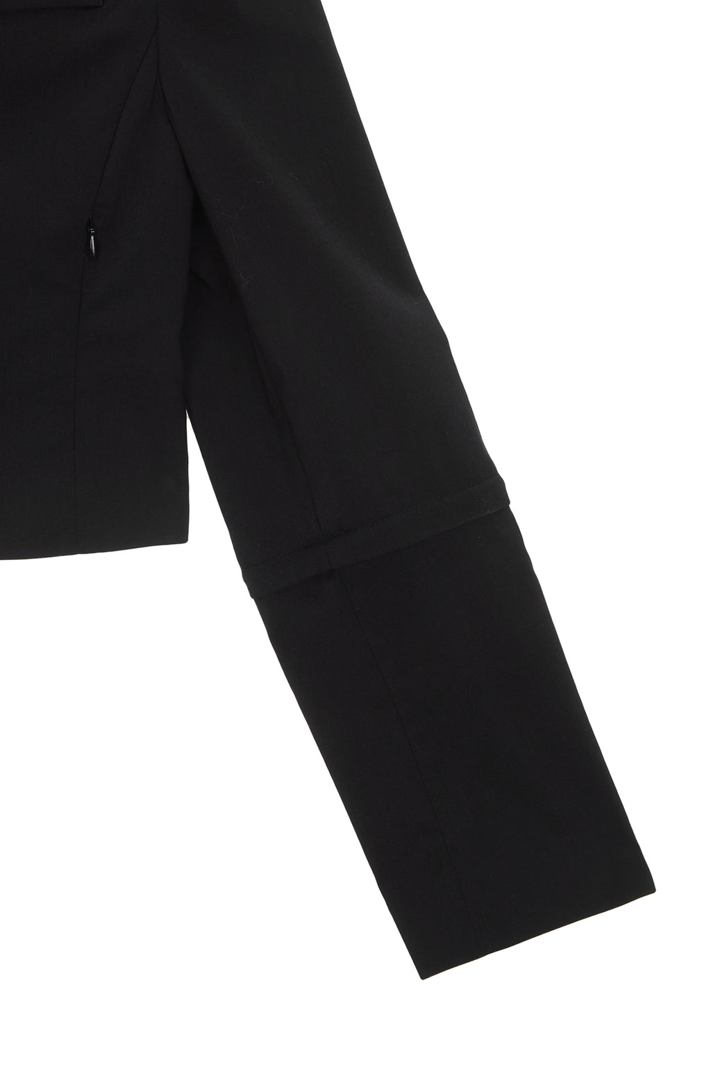 Matinkim Zipper Point Linen Crop Jacket IN Black