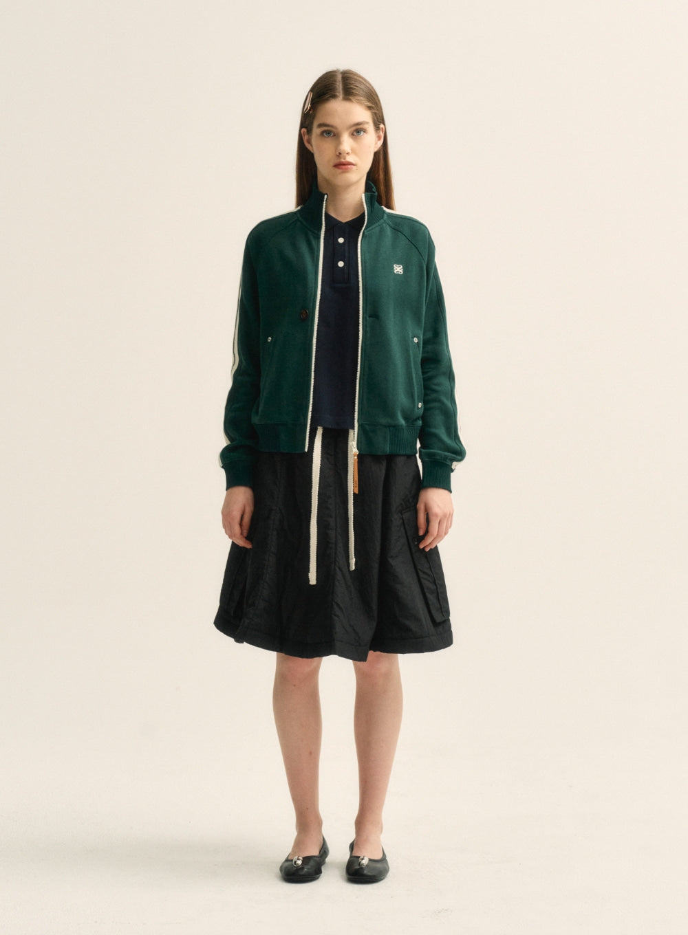 [satur] (W) Lawton All Day Track Zip-up Jacket - Teal Green