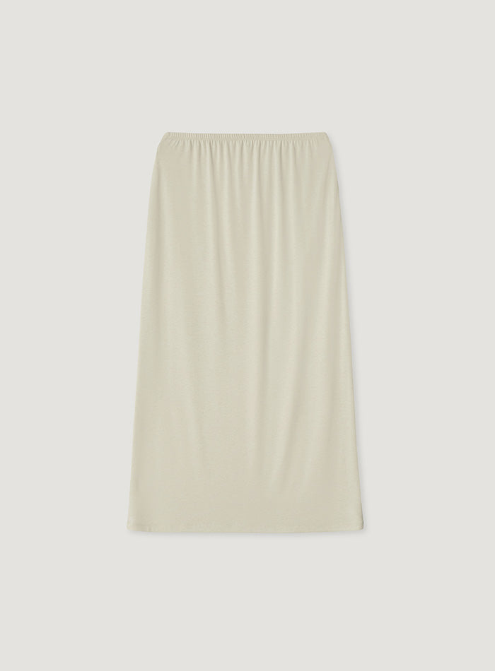 Mango Maniplease York Banding Skirt Milk Beige