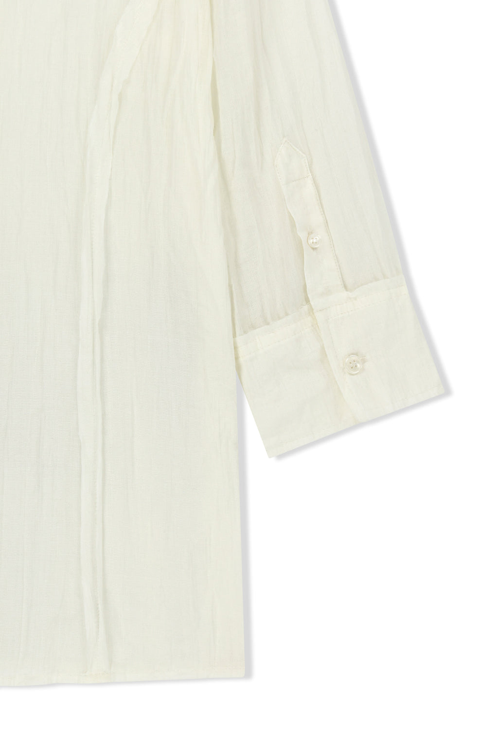 Matinkim Raw Edge Crinkle Blouse IN Cream