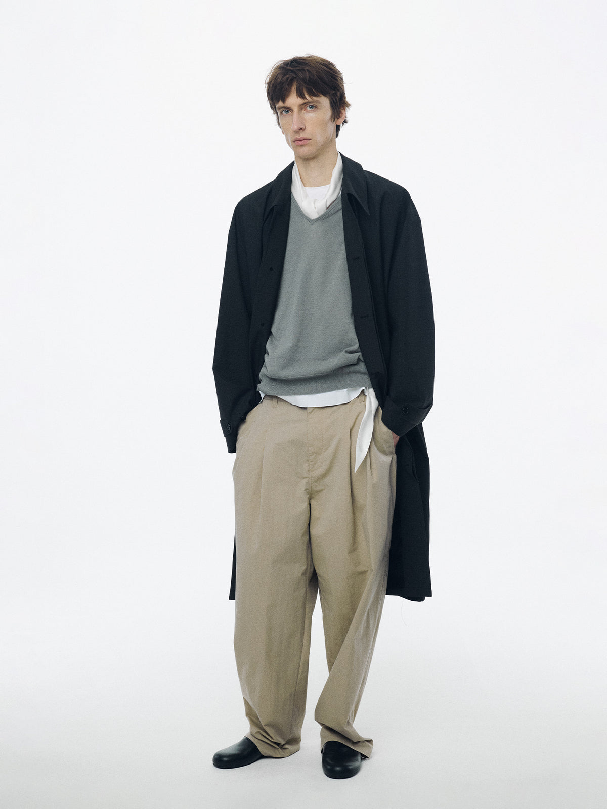 Nothing Written Double pleat trousers (Beige)