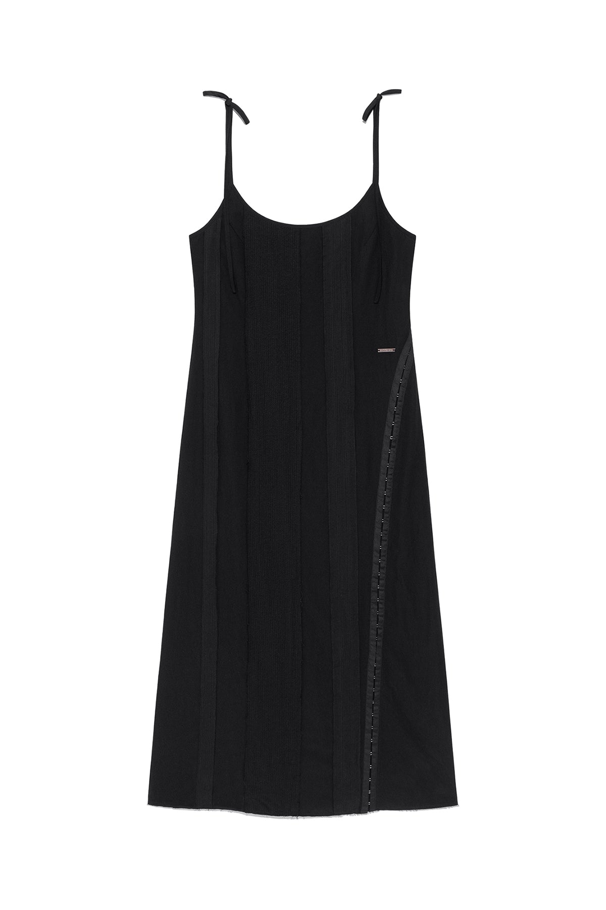 Matinkim Matin Kim Hook And Eye Layered Long Dress IN Black