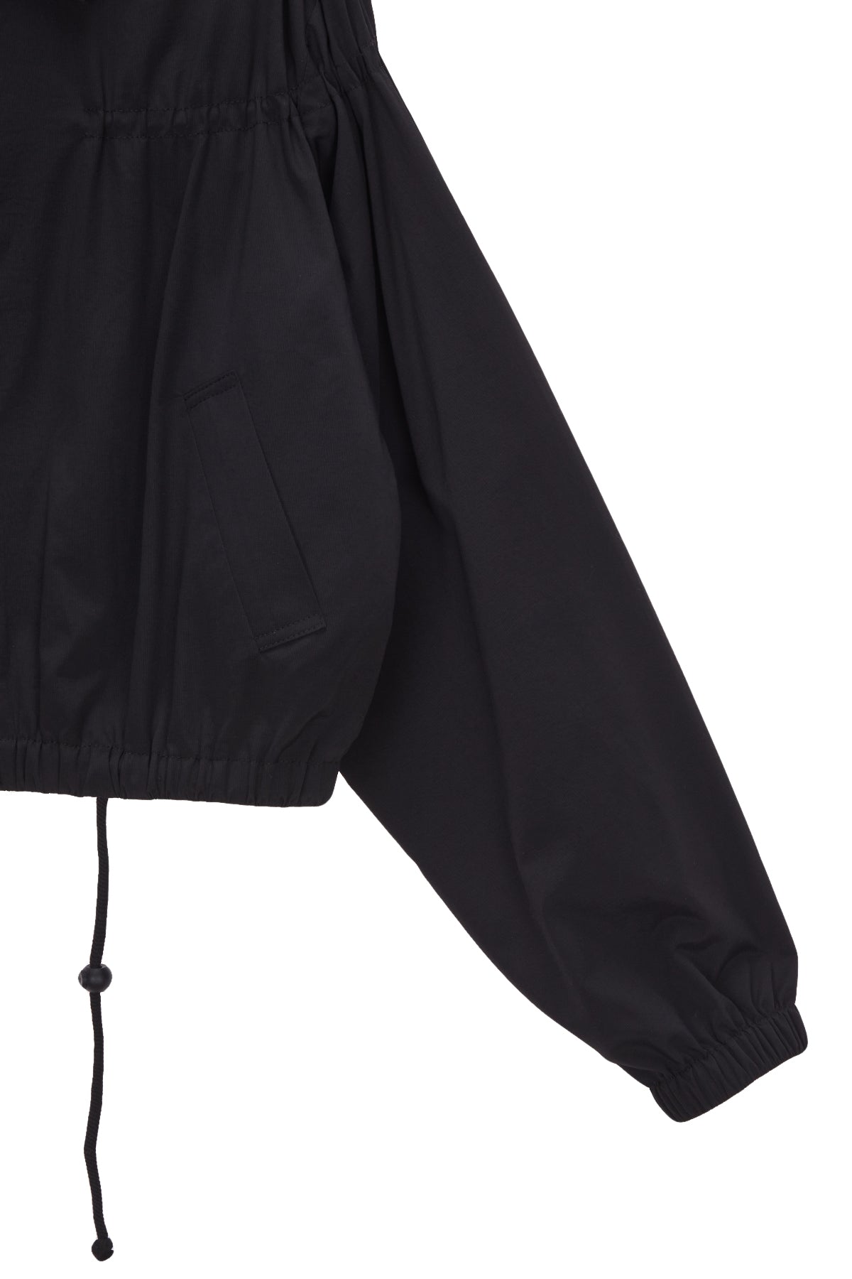 [matinkim] STRING DETAILED ZIP JUMPER IN BLACK