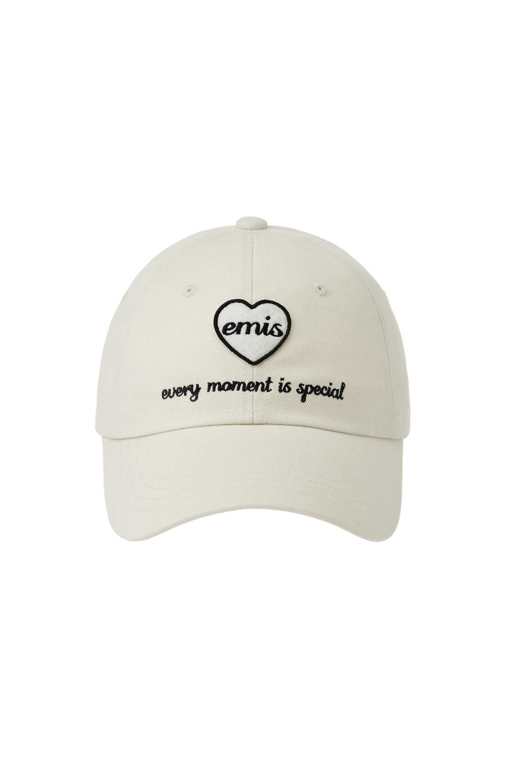 HEART WAPPEN BALL CAP-CREAM
