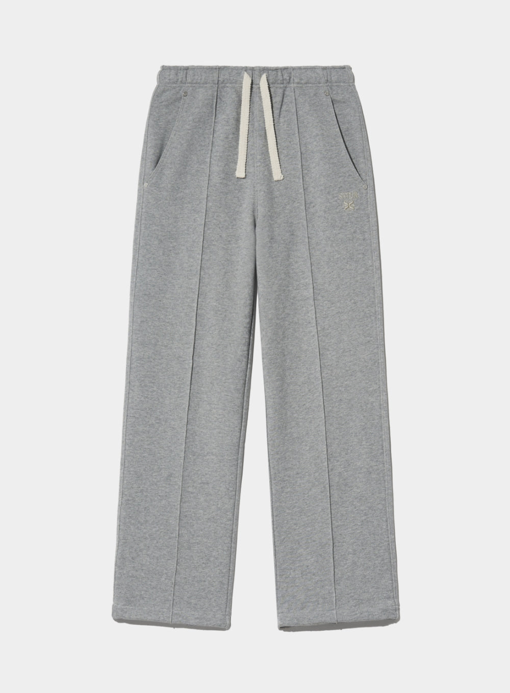 [satur] Etna Lounge Straight Sweatpants - Melange Gray