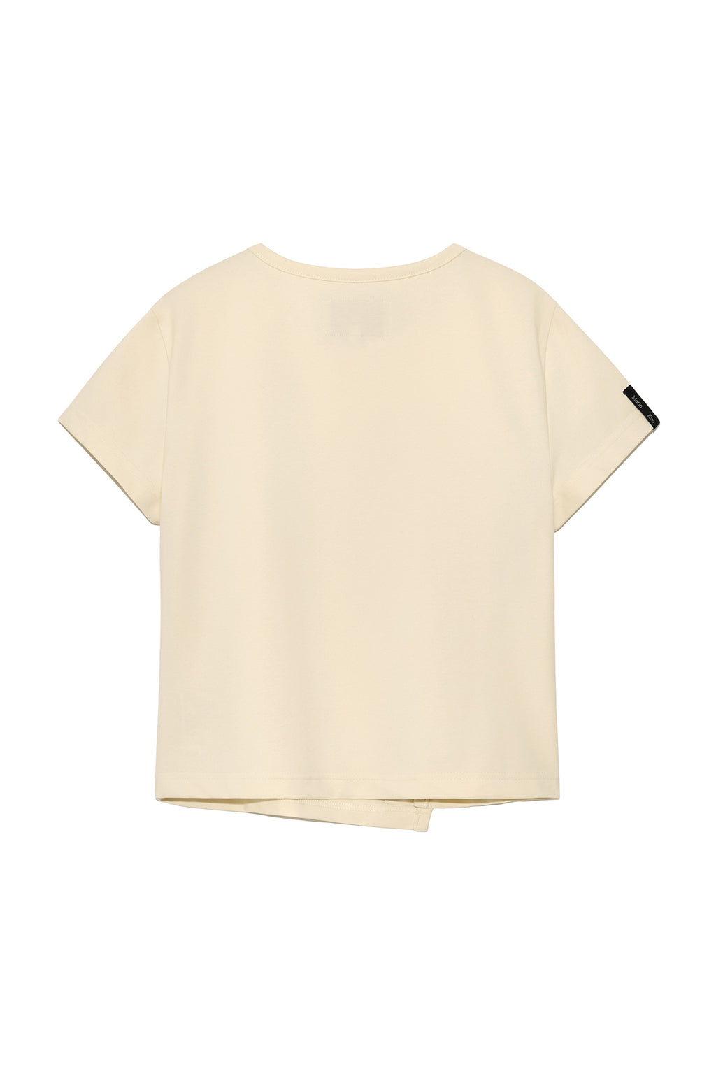 [matinkim] SLIT BUTTON POINT CROP TOP IN IVORY