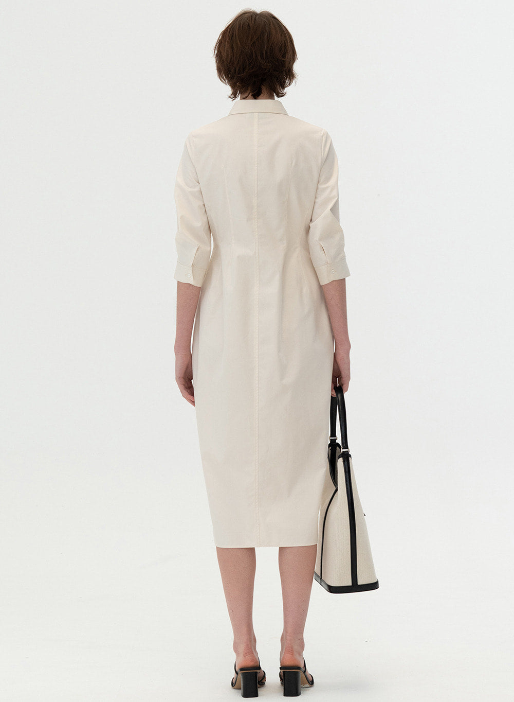 Kindersalmon Original Silhouette Shirt Dress Cream