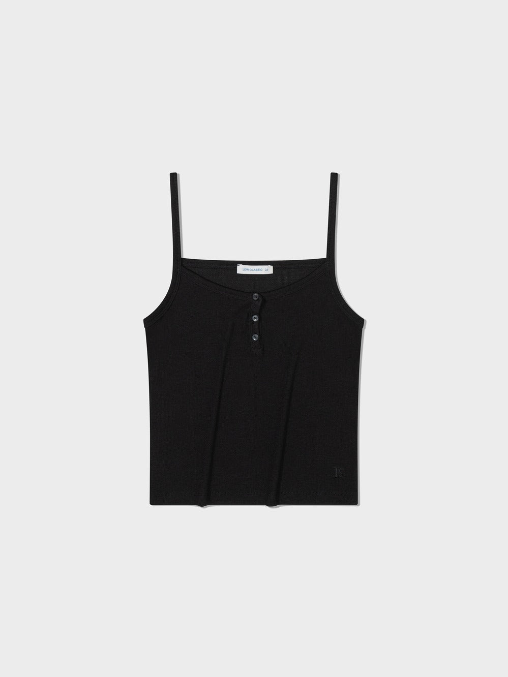 Low Classic Henry Neck Camisole Black