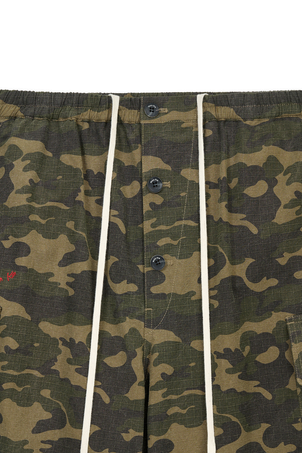 [matinkim] DRAWSTRING HEM CARGO PANTS IN KHAKI