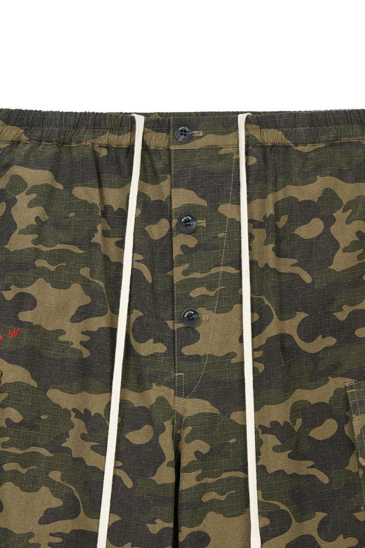 [matinkim] DRAWSTRING HEM CARGO PANTS IN KHAKI