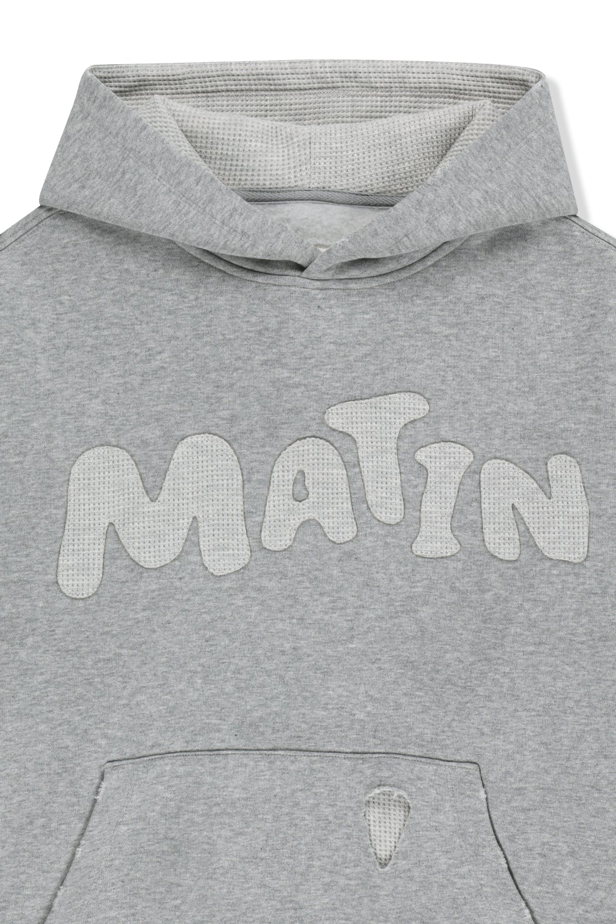 Matinkim Waffle Applique Logo Hood Top IN Grey