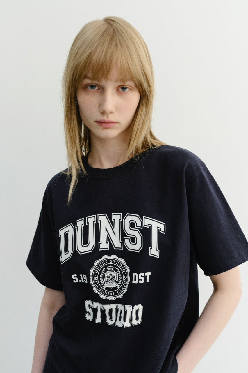 Dunst Unisex Classic Logo T-Shirt French Navy