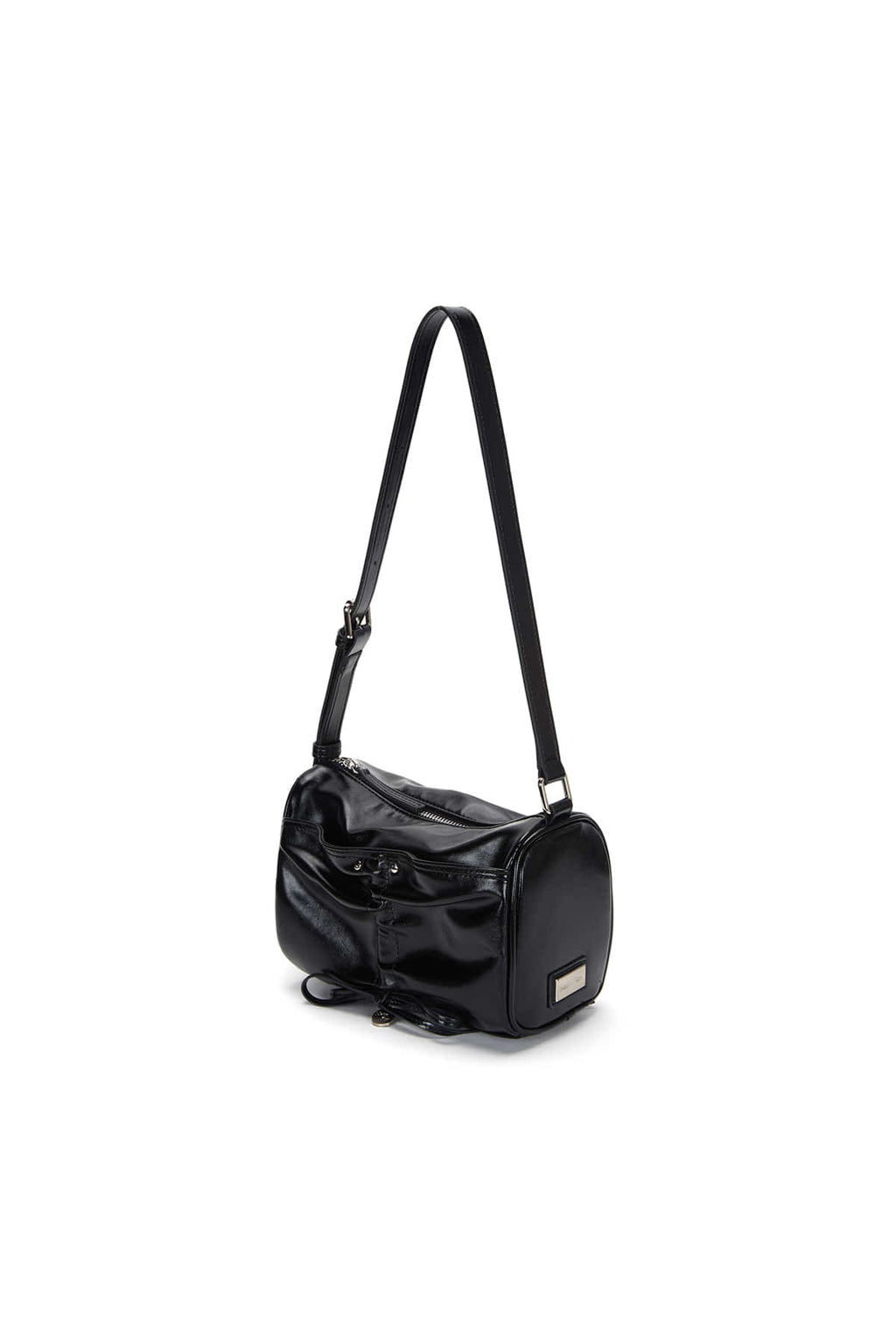 Matinkim Front Shirring Ribbon Mini Bag IN Black