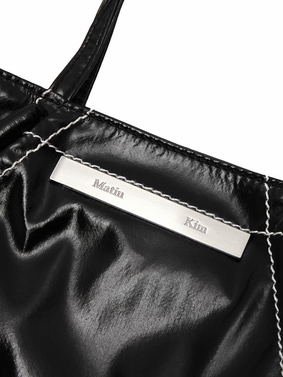 [matinkim] MINI COATING TOTE BAG IN BLACK