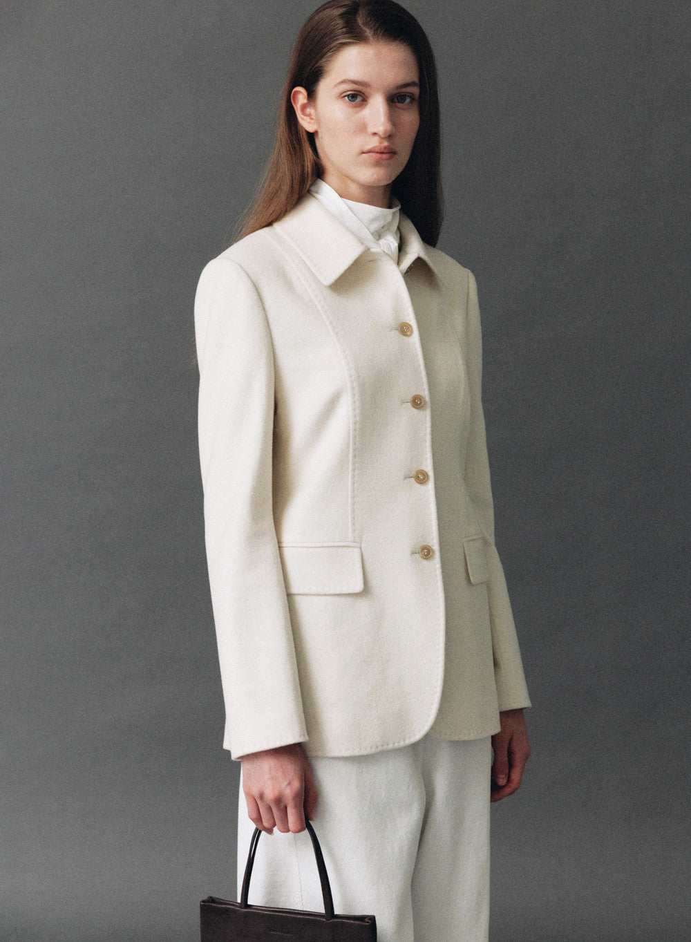 Kindersalmon Maja Cashmere Jacket White
