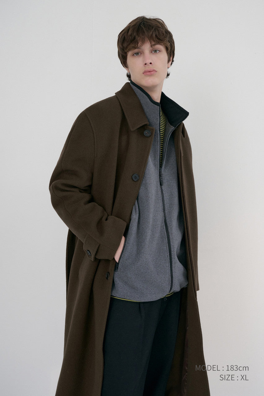 Dunst Unisex Belted Cashmere Mac Coat Mocha Brown