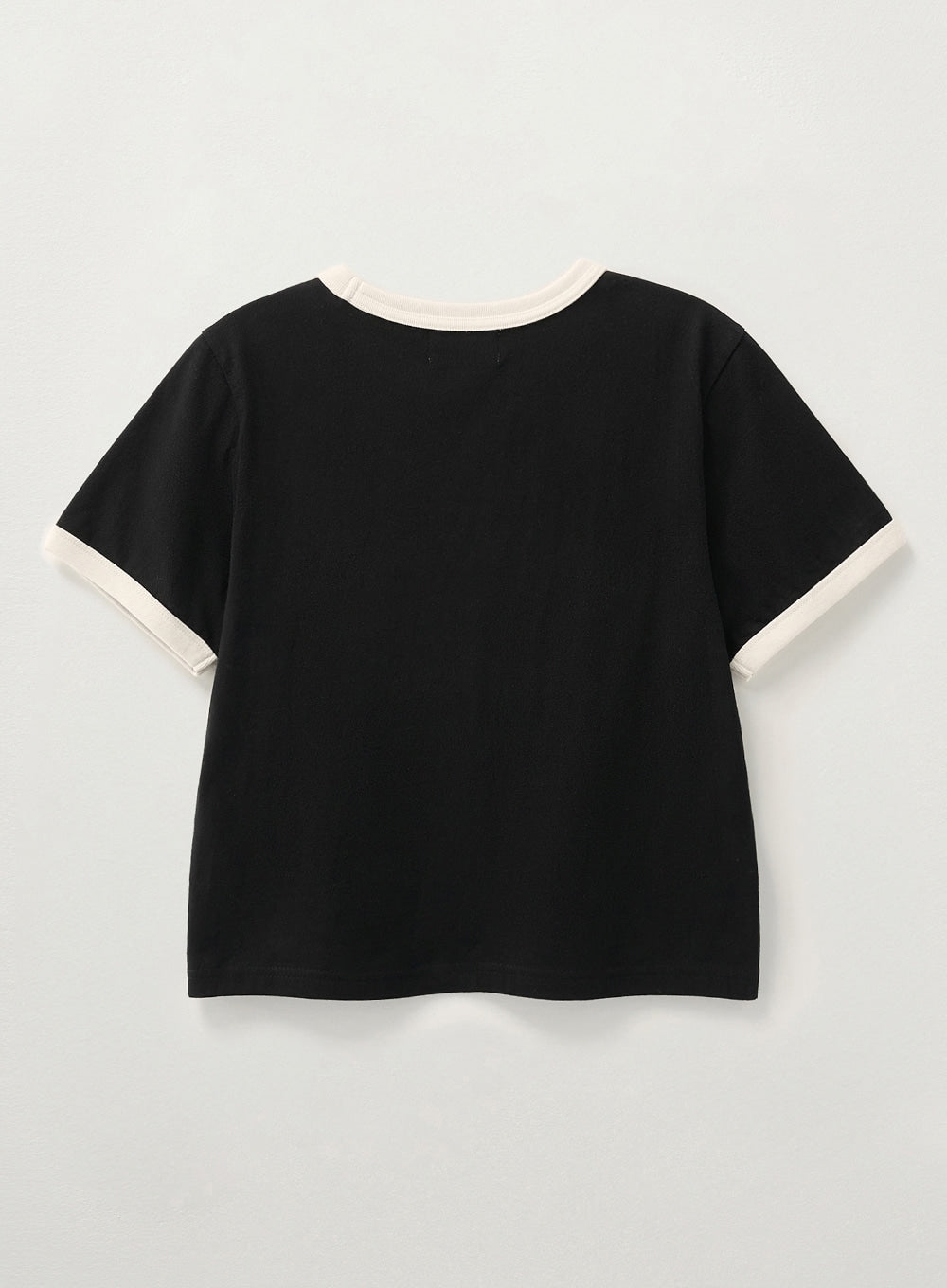 [satur] (W) Bon Voyage Ringer T-Shirt - Black