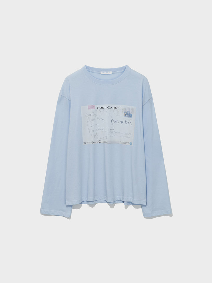 Low Classic Postcard Long Sleeve Tee Blue